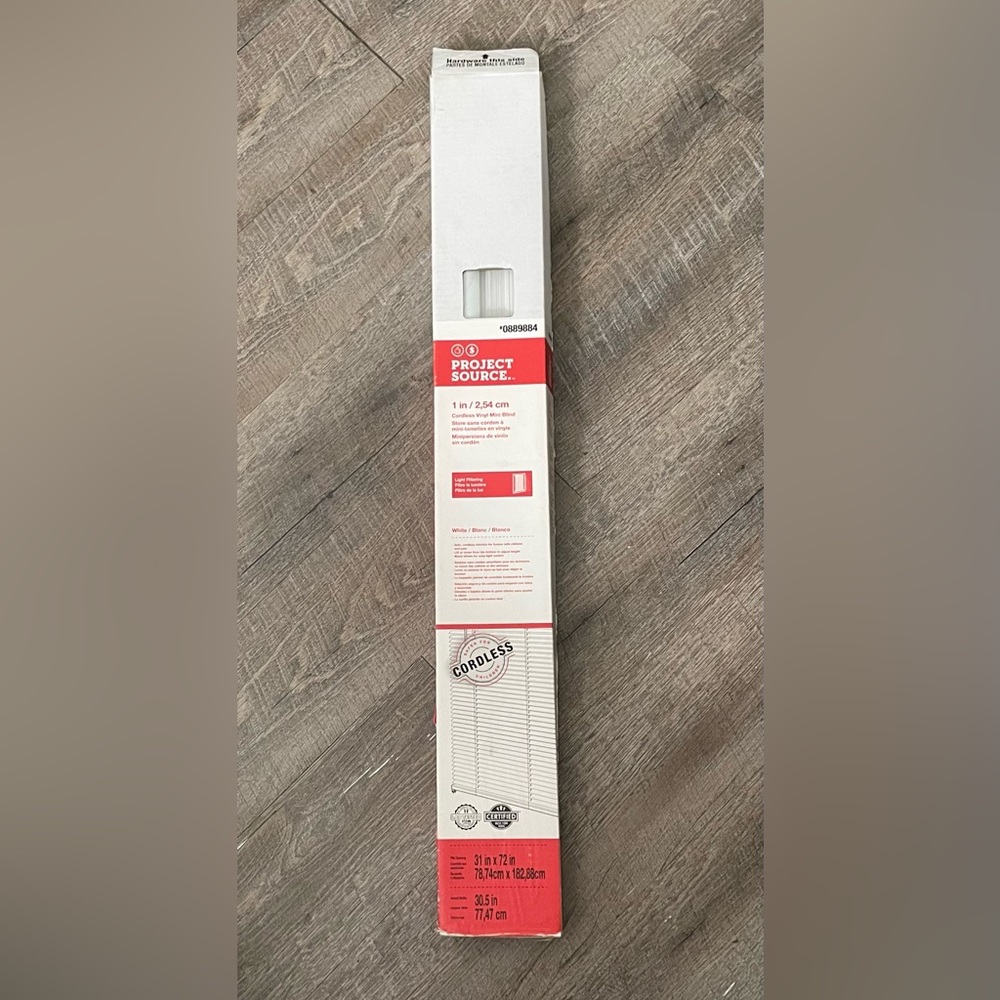 Power Source White Cordless Blinds NIB